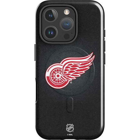 NHL Detroit Red Wings Black Background iPhone 16 Pro Magsafe Impact Case